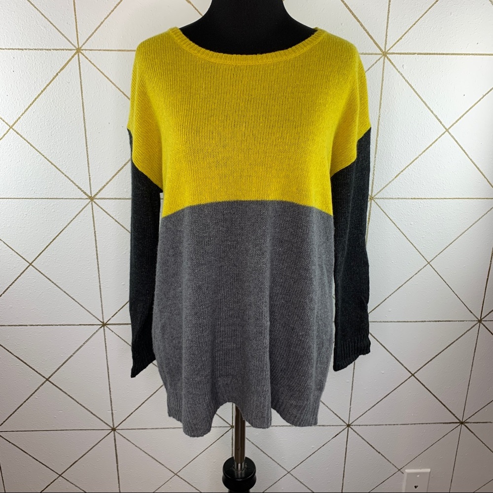 Joie Cashmere Blend Astaine Colorblock Long Sleeve Sweater Small